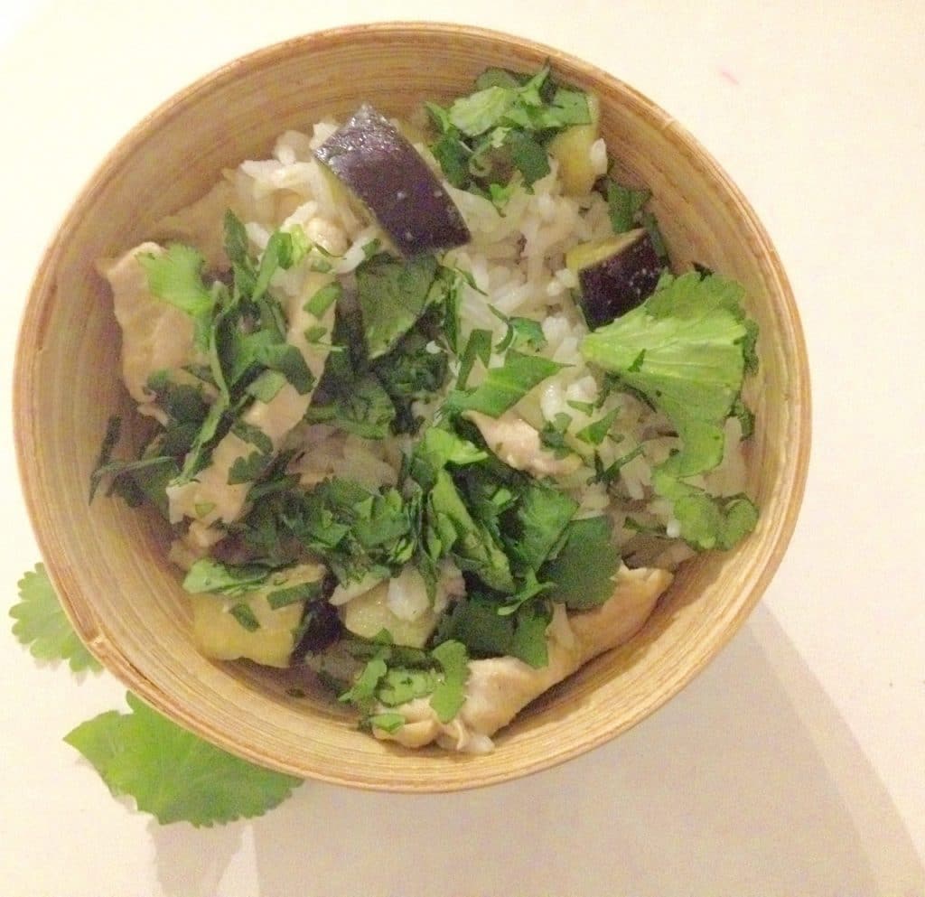 Thaise groene curry met aubergine kip - My happy kitchen & lifestyle