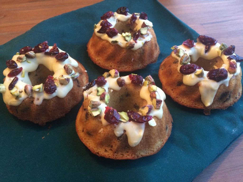fiets letterlijk stapel Mini tulbandcake met cranberry en pistache - My happy kitchen & lifestyle