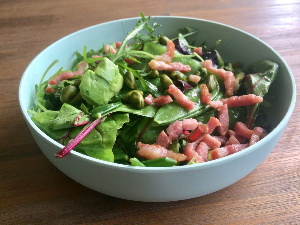 Salade Met Avocado Spek En Peultjes My Happy Kitchen Lifestyle