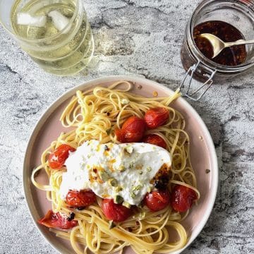 pasta burrata en hot honey